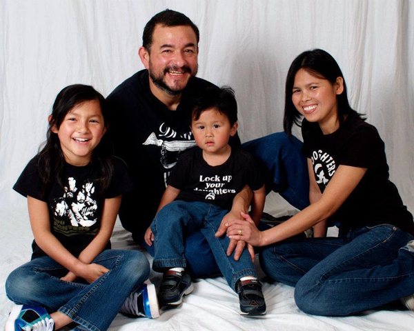 Family of Tony, All have cool black tees