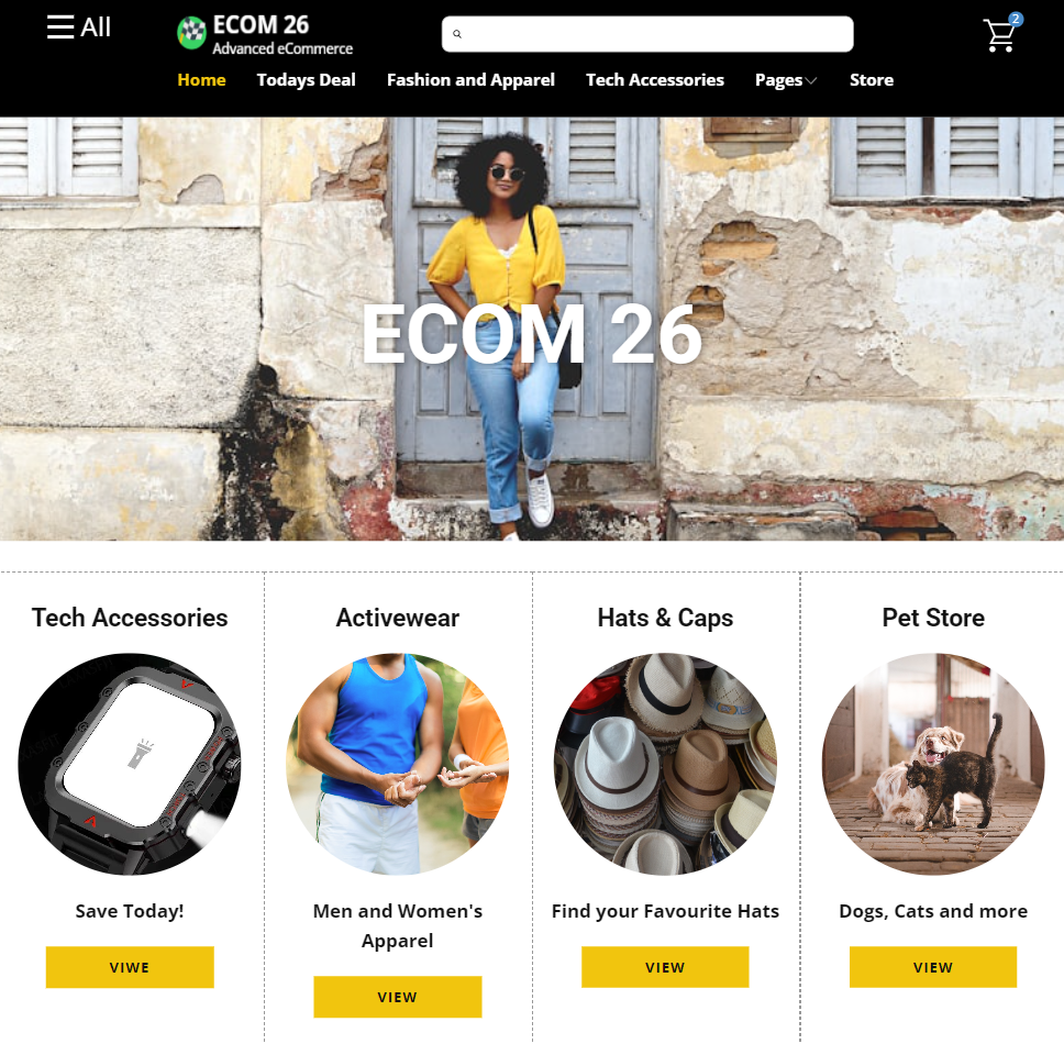 Ecom 26 multipurpose themes designed for various businesses.