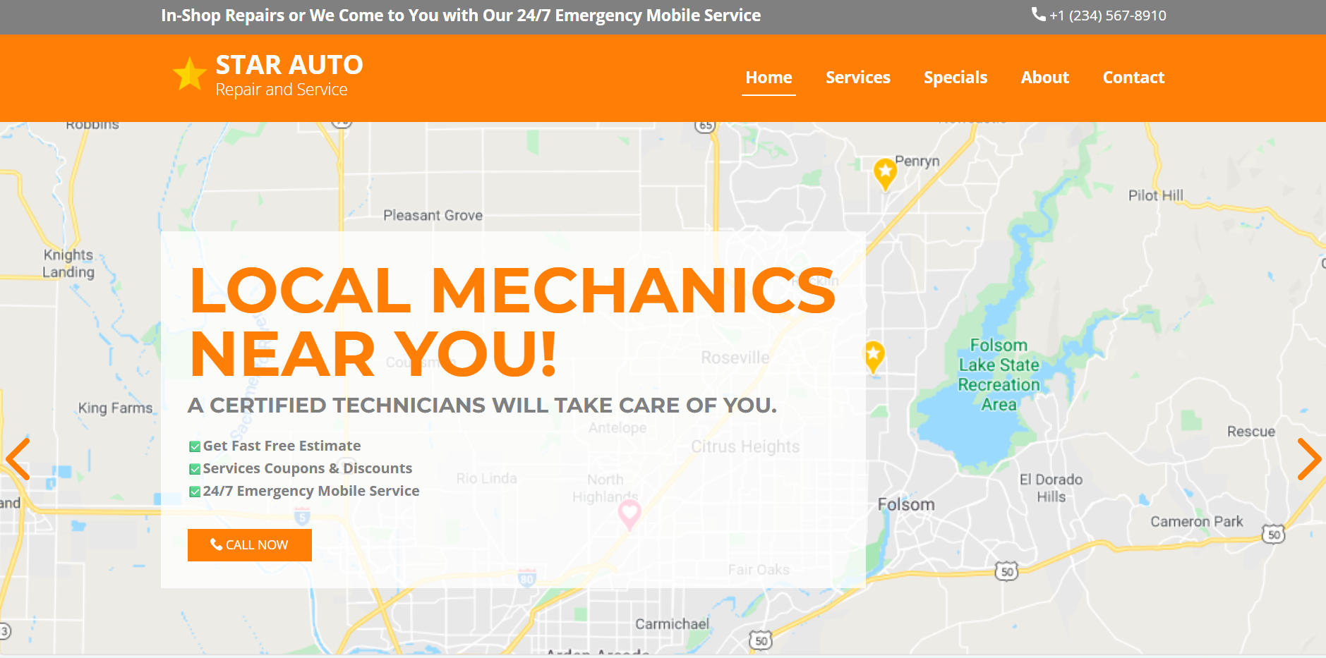 Star Auto Website Design