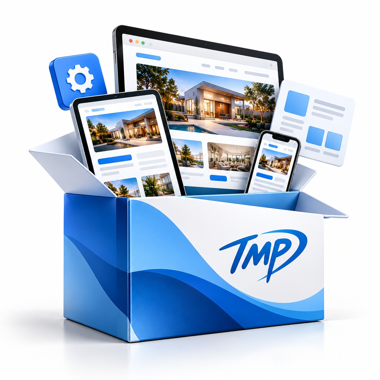 Custom website design icon representing professionally designed WordPress and Joomla websites.