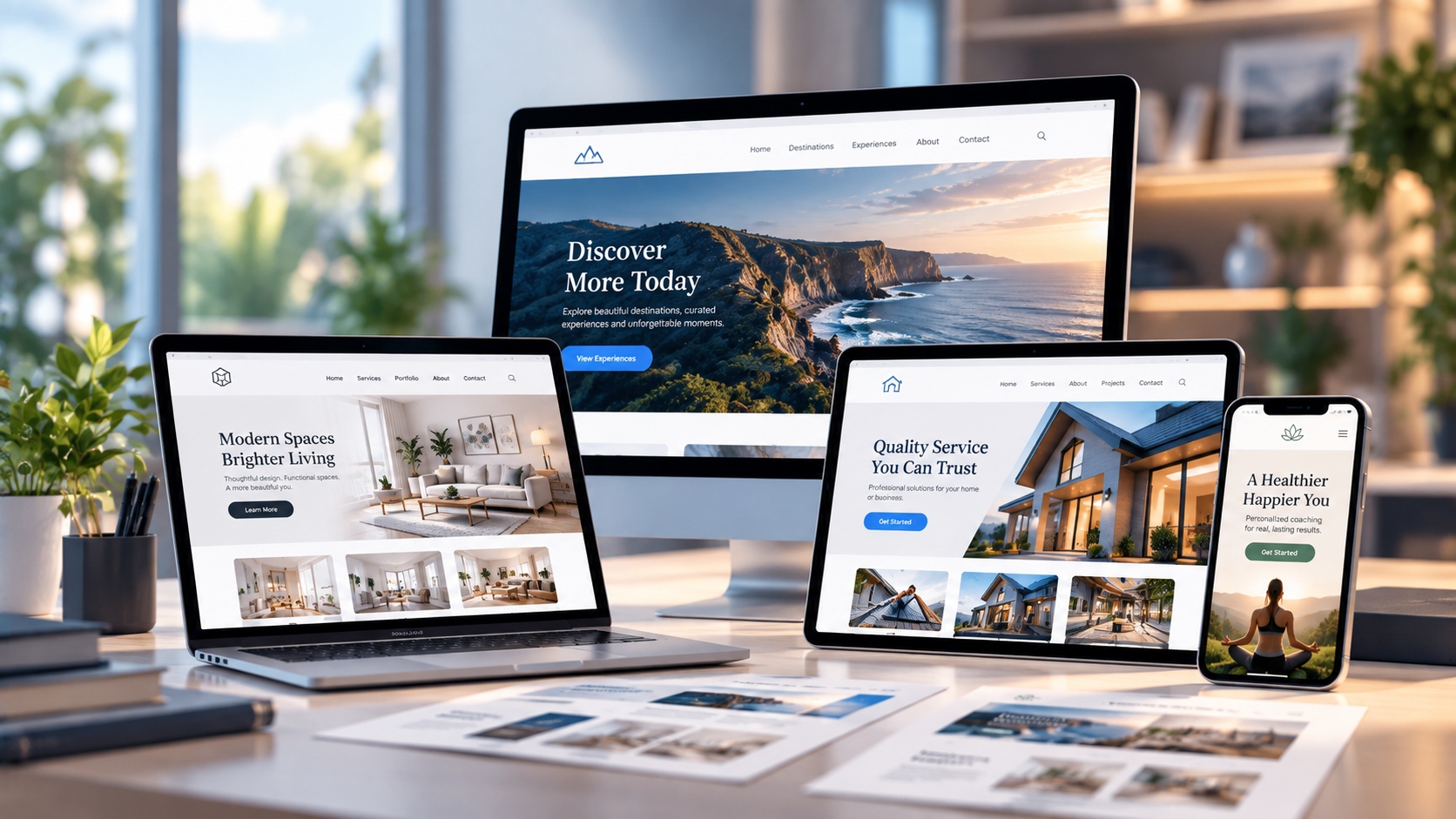 Professionally designed ready-made websites for small businesses that can be customized for their brand