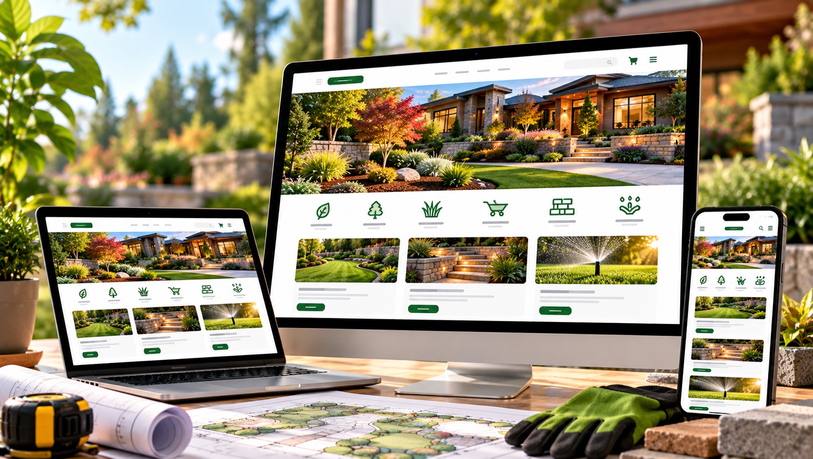 Star Landscaping website design showcasing professional landscaping and outdoor services