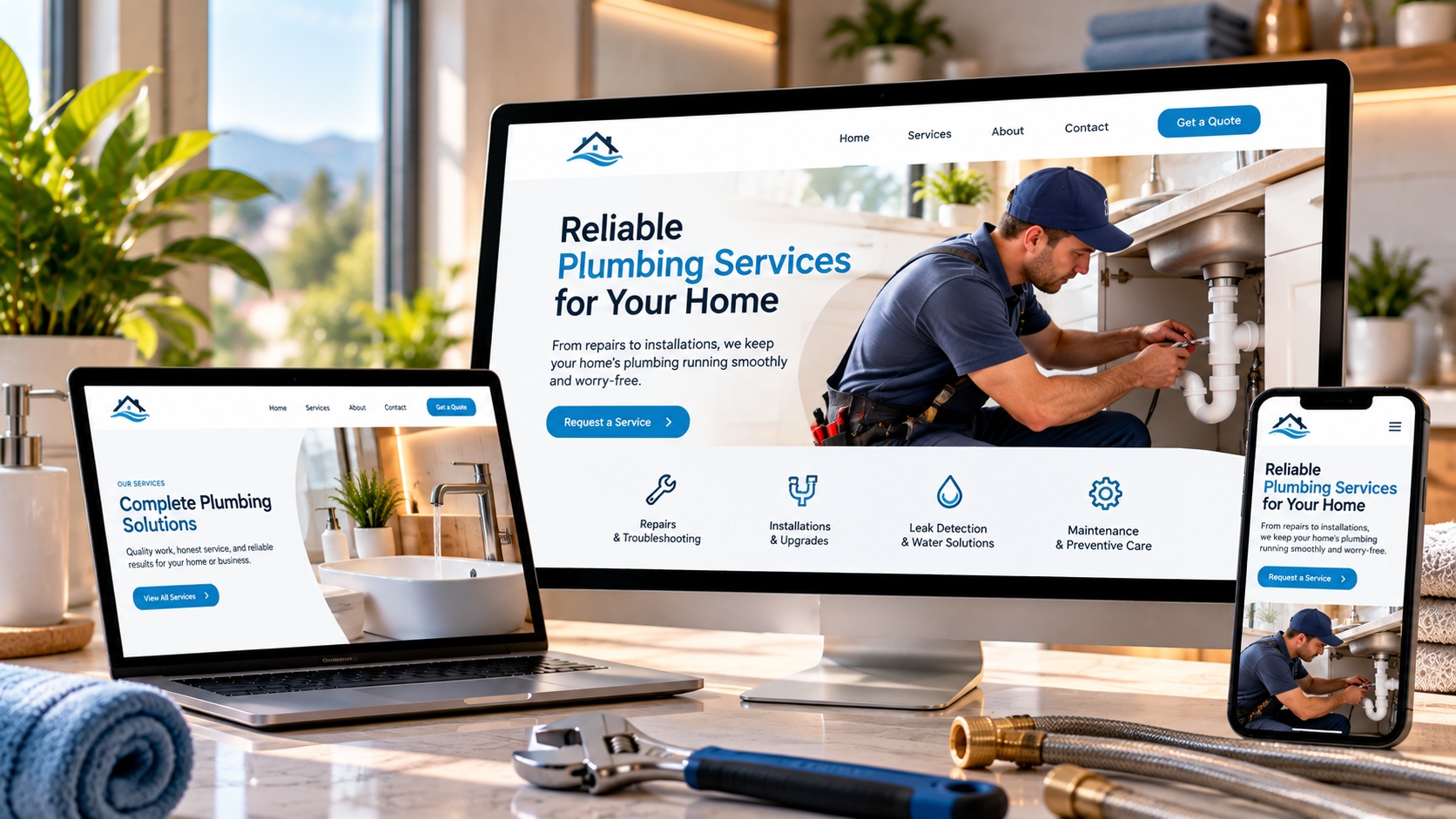 Star Plumbing small business website design showcasing professional local plumbing services