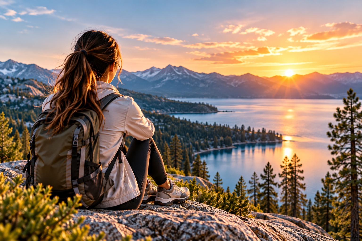 Outdoor creator capturing an original mountain landscape for visual storytelling and digital content.